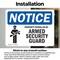 Signmission Property Patrolled By Armed Security Guard OSHA Notice Sign, Vinyl Decal, 10in W x 7in L, 2PK OS-2PACK-NS-D-710-L-16435 - alternate 5